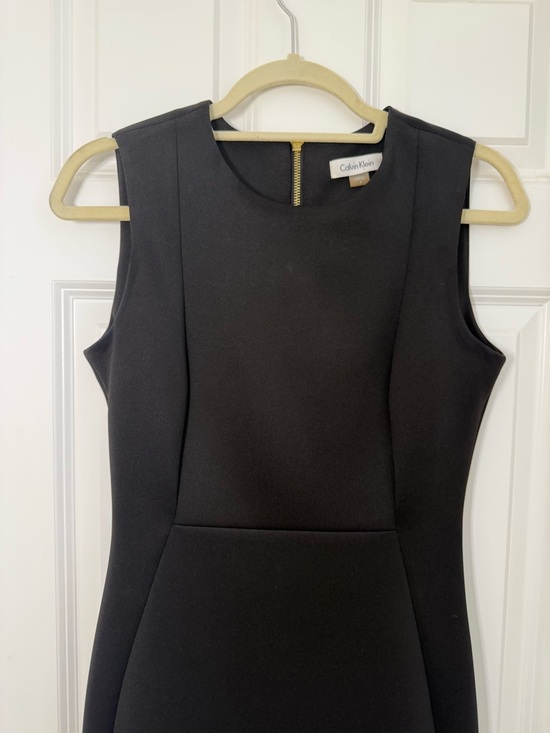 Calvin Klein Black Sleeveless Midi Sheath Dress - Picture 2 of 8